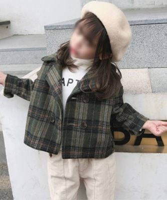 굿모닝베베[AU018] 직수입 어린이옷 북유럽유아옷 코트 예쁜 남아의류 체크 셔츠 자켓