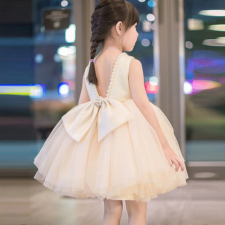굿모닝베베21AUG0012 수입 여아원피스 진주 리본 풍성한 생일 공연 파티 화동 드레스