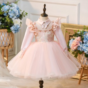굿모닝베베YN122102 수입 아동 생일 핑크 공연 파티 드레스